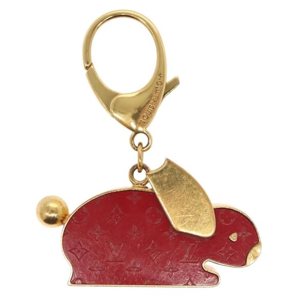 LOUIS VUITTON Bijoux Sac Animalia Lapin Charm Metal Red M66129 LV Auth 140085 - Picture 2 of 13